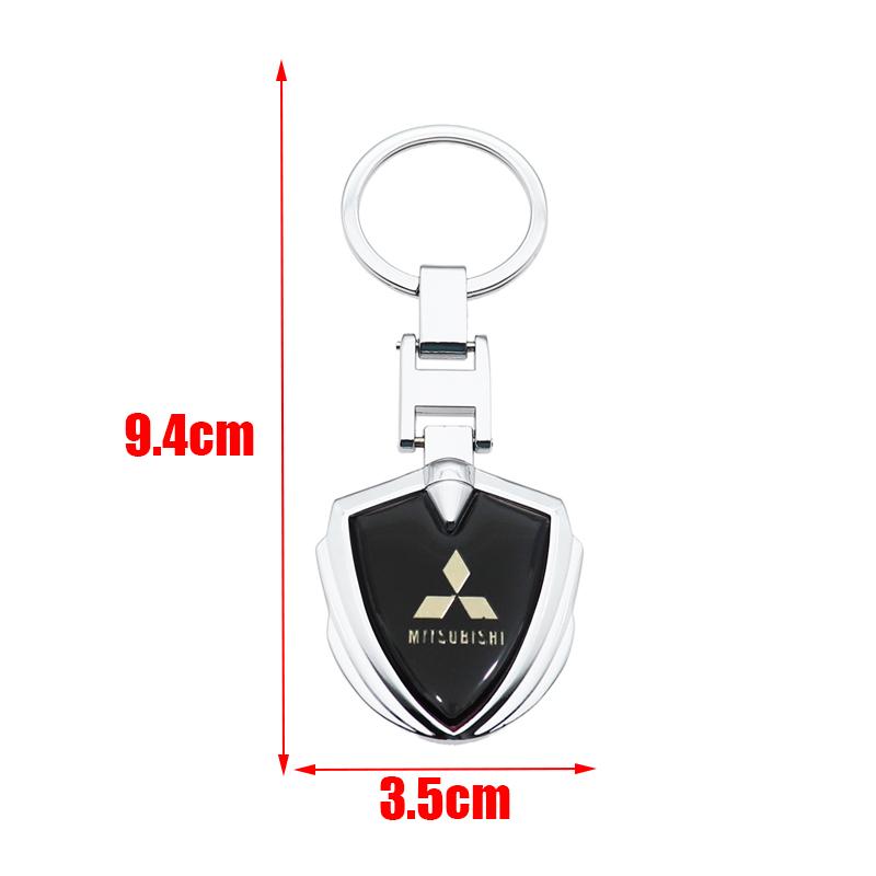 1pcs new metal Zinc Alloy Car KeyChain sticker Key Chain Keyring Key Ring Creative Emblem Auto Badge accessories For Mitsubishi