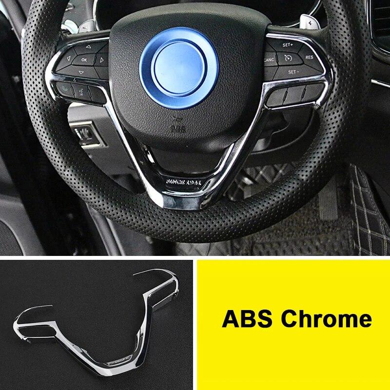 For Jeep Grand Cherokee 2014 2015 20162017 2018 Car Steering Wheel Button Frame Cover Trims Car Styling Accessories