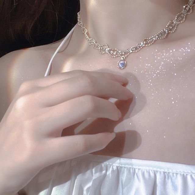Новый модный тренд, уникальный дизайн, элегантный нежный циркон, бабочка, цветок, жемчужное ожерелье на ключице, женские ювелирные изделия, подарок на вечеринку