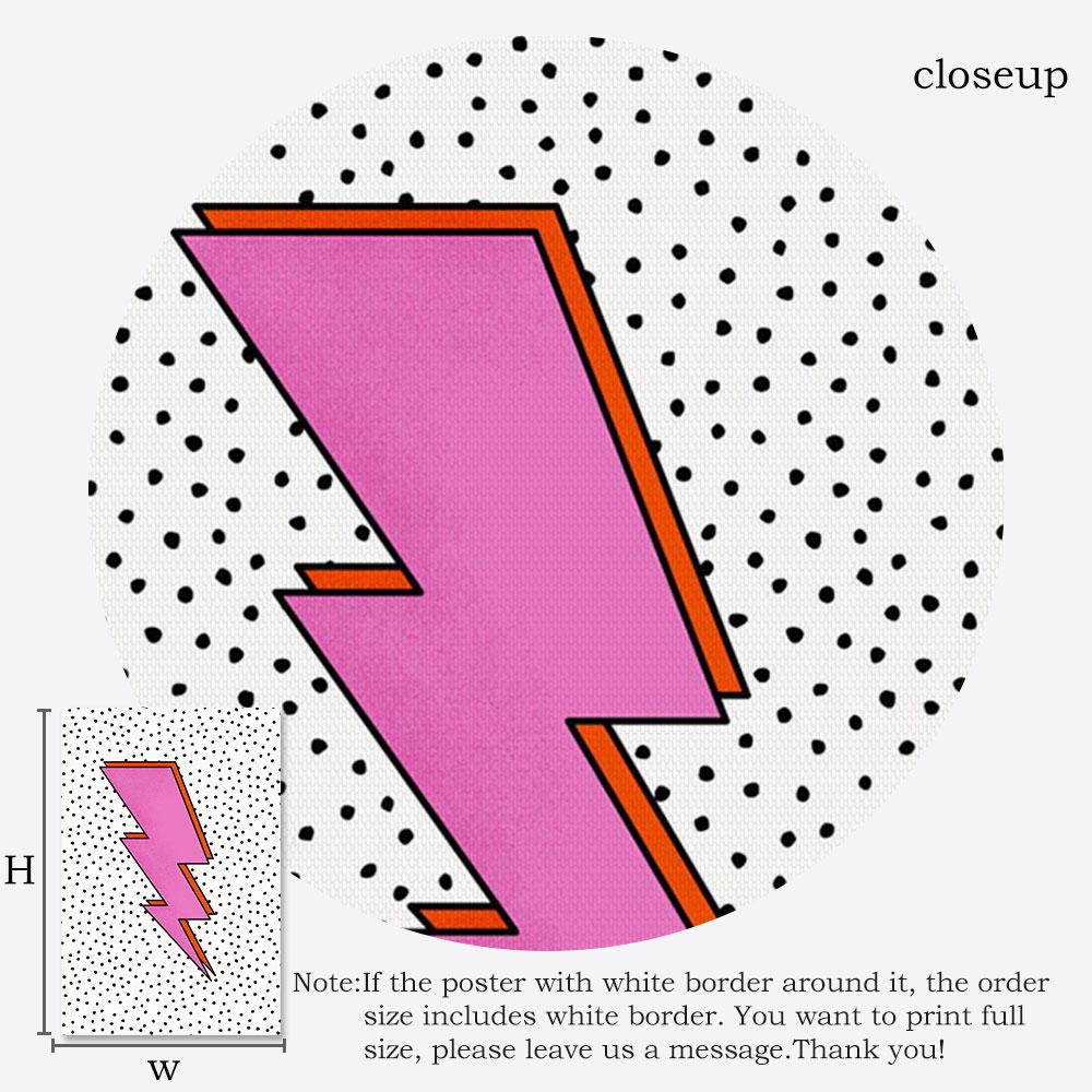 Boho Retro Poster Trendy Art Print Abstract Lightning Canvas Painting Quote Modern Wall Gallery Picture Living Room Home Decor