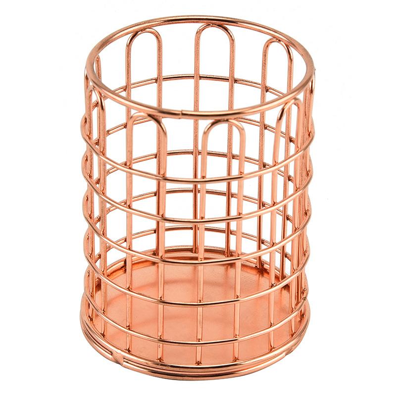 1 шт. Золотой металлический держатель для ручек для стола, стакан для кистей для макияжа, подставки для карандашей и органайзер для дома и офиса