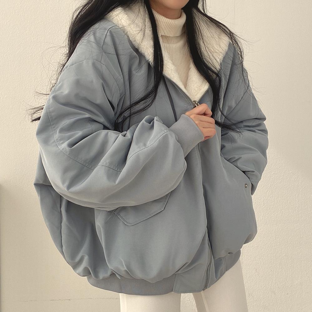 Winter Clothes Women Thicken Warm Parkas Oversized Kawaii Hooded Coat Ladie Korean Fashion Casual Loose Zip Up Jackets For Women