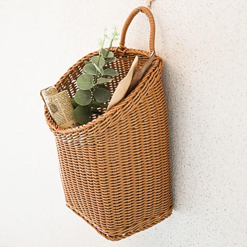 Woven Vegetable Fruit Storage Baskets Hanging Garden Plant Baskets  Kitchen Decoration