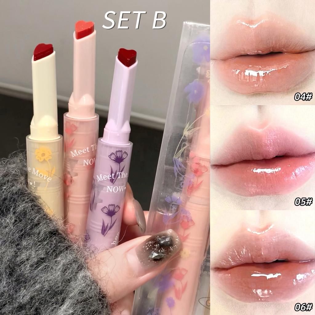 GEGE BEAR Набор из 3-х цветных карандашей для губ с эффектом цветочного меда, набор карандашей для губ с эффектом желе и увлажняющим эффектом нектара