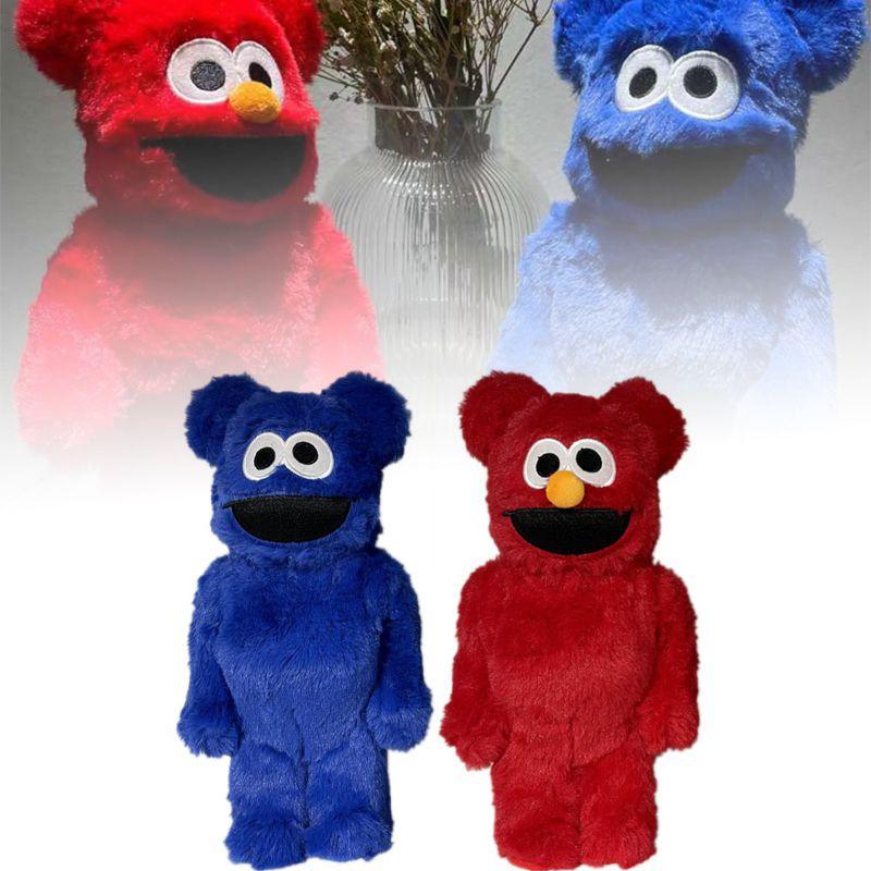 Очаровательный набор коллекционных фигурок Bearbrick Sesame Street Элмо и Коржик 400%