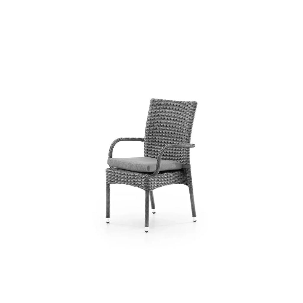 Krzesło ogrodowe tramonto 60x62x94 oltre royal szare technorattan homms