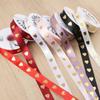 36  Yard Heart Easy-to-Tie Foil-Stamped DIY-Friendly Polyester Length-Sufficient Premium Gift Ribbon Durable 2.5CM Fade-Resistant