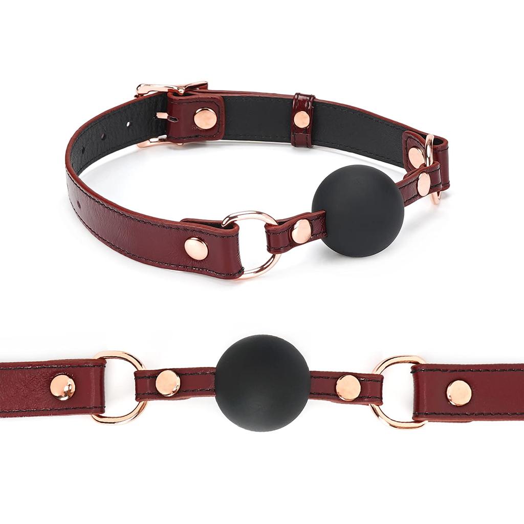 Liebe Seele SM Товары Ограничение 4 предмета Набор Винно-красный Натуральная кожа Косплей Королева Роскошь