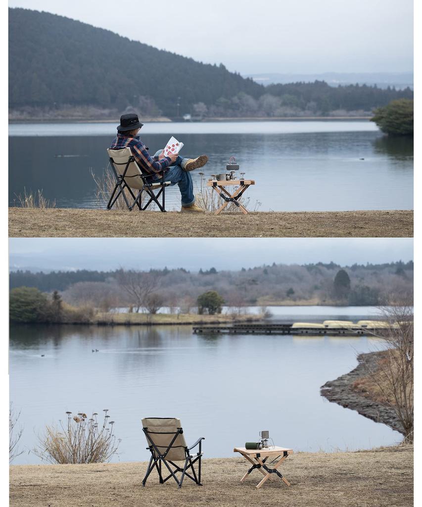 S'more Alumi High Armchair Алюминиевое высокое кресло для отдыха на открытом воздухе Складное кресло с высокой спинкой Компактная сумка для хранения в комплекте Ультралегкий