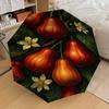 1PC Red Fruits Flowers Umbrella-8-Rib Reinforced, Automatic Open, Lightweight & Durable, Cute Fashion Accessory for Outdoor-Y0372