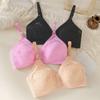 Middle Aged and Elderly Women's Underwear In Large Size Four Seasons Full Cup No Steel Rim Bra Gather and Collect Secondary Breast Bra