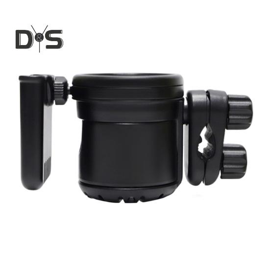 Выдвижной держатель для стакана для коляски с кронштейном для телефона 3 в 1, нескользящий, прочный, с поворотом на 360 градусов держатель для напитков для самоката, велосипеда, ходунков