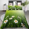 Small Daisy Series Polyester Quilt Cover Pillowcase Two or Three Piece Set 3D Digital Printing