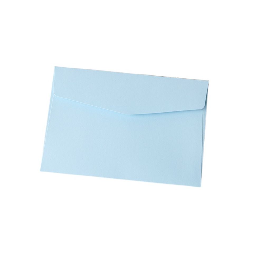 10pcs Blank Invitation Cards Candy Color Macaron Color Greeting Cards Packing Envelope Postcard