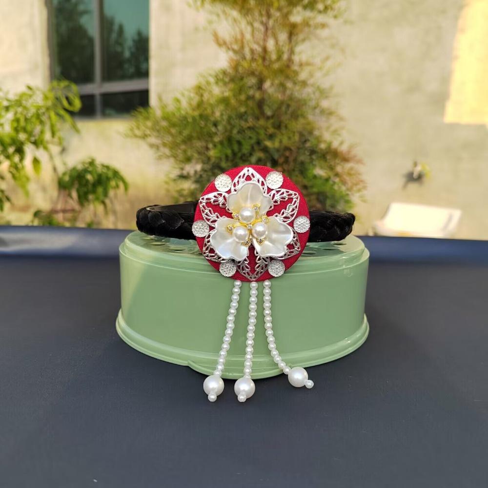 Tassel Hanbok Hairband Pearl Stage Dance Hair Hoop Sweet Korean Headband  Wedding