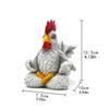 Медитация Петух Статуя Садовая Скульптура Настольное Украшение Креативная Декоративная Фигурка Петух Домашняя Птица Курица Модель