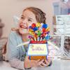 Детская открытка на День Рождения 3D Pop-up Музыкальная со светодиодной подсветкой Поздравительная открытка на День Рождения 3D Pop-up Поздравительные открытки со свечой, которую можно задуть, Для