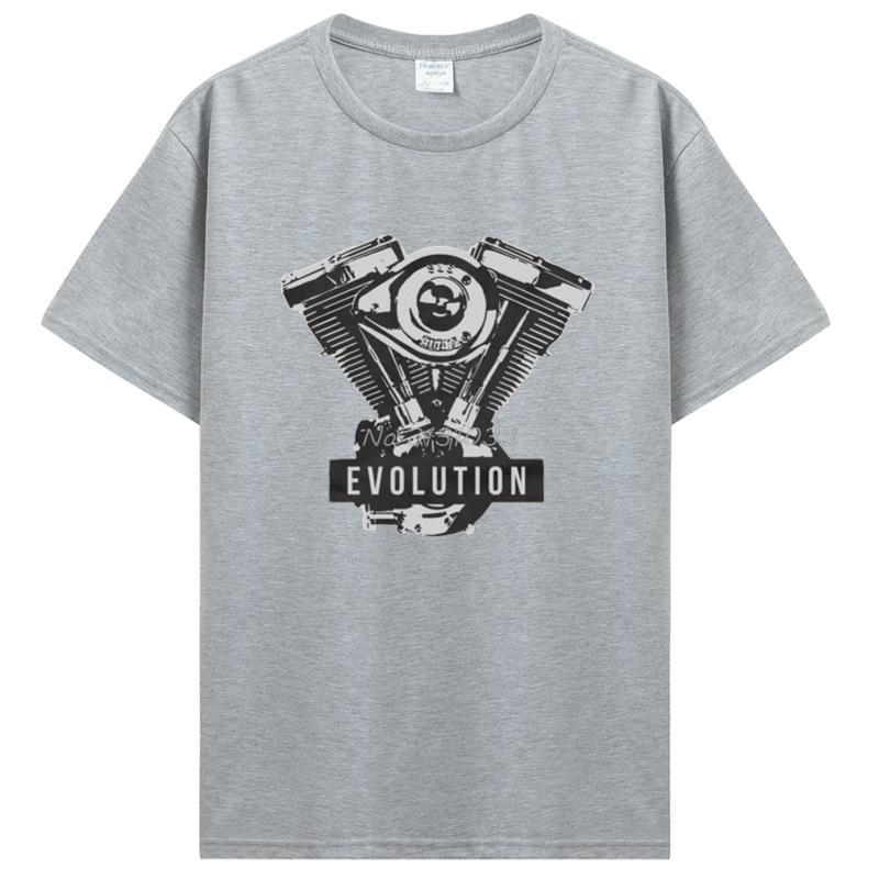 Motorcycle Clothing V Twin Biker Evolution Engine T-shirt Casual T Shirt Cotton Tops Tees Men's Clothing Oversized Unisex Tshirt