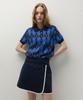 ГВОЗДИКА [26Ss Гвоздика] Вязаный джемпер с воротником в ромбы (синий)