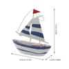 Деревянная Парусная Лодка Миниатюра Морской Корабль Декоративный Прибрежный Настольный Декор Центральный Элемент для Пляжной Вечеринки Каминная Полка в Гостиной 11 см Деревянный