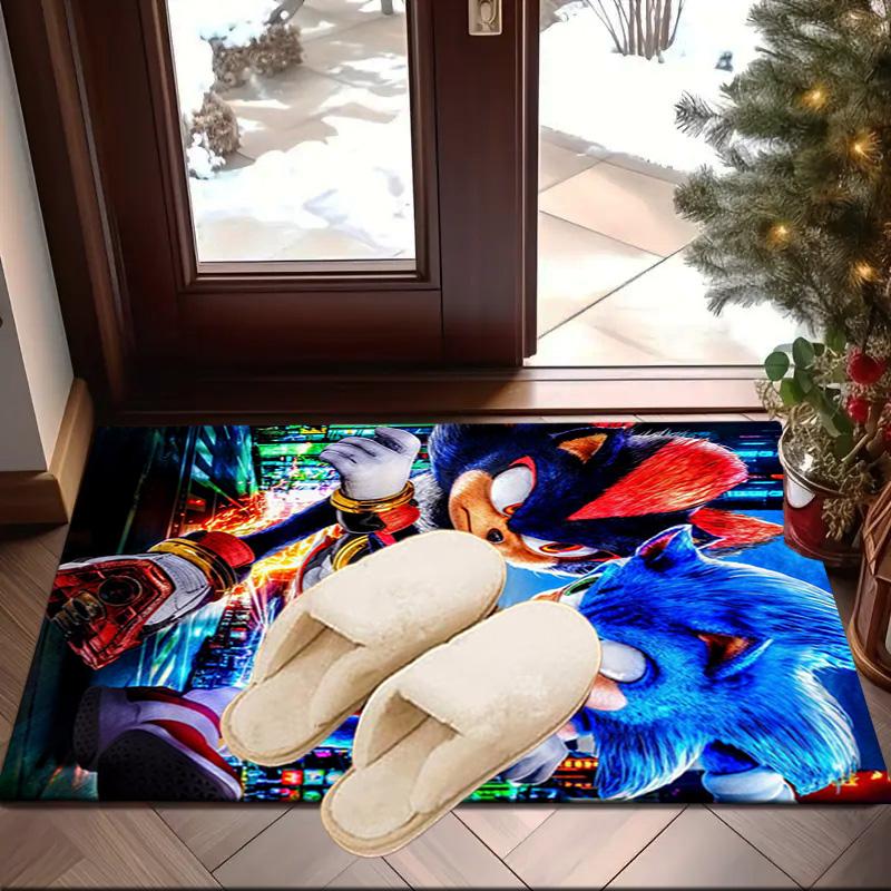 hedgehog Speed Lightning Leap Carpet, Chair Rug,Rug for Office Bedroom living rooms, Doormat decor Fan Gift Christmas Gift