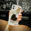 Mobile Phone Mirror Sticker for Apple 16/ for IPhone 15/14/XR/xsmax Makeup Mirror Three-dimensional Bear Ins