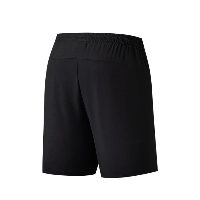 Anta Тренировочная серия Однотонные Шорты средней посадки Удобные Дышащие Универсальные Прямого кроя Повседневные мужские шорты Базовый черный 952527520-4