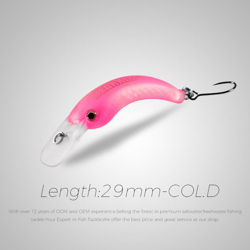 BEARKING 29 мм 42 мм рыболовная приманка для форели, мини воблер, рыболовные снасти, пресноводный гольян, рукоятка, искусственная жесткая приманка