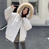 Women's Clothing Retro Pie Overcomes Fur Collar Jacket Hooded Thickened Winter Cotton-padded Clothes