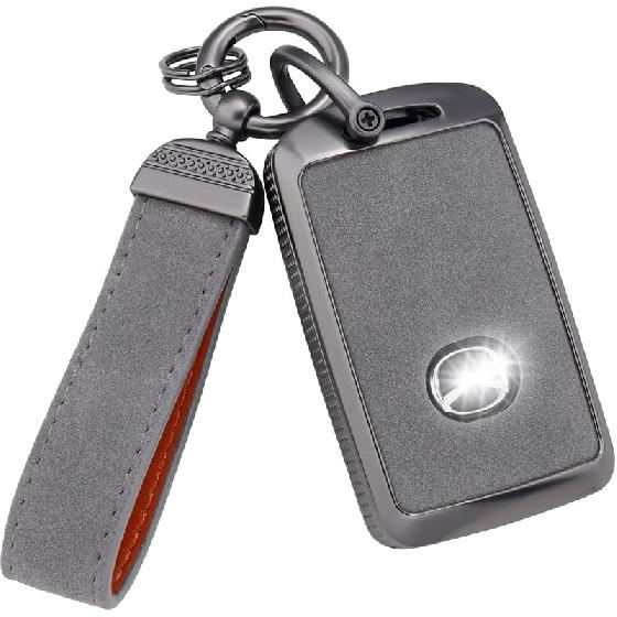 YO&YOYE Compatible With Mazda Key Fob Cover With Keychain, Model2-Black, Model2-Black