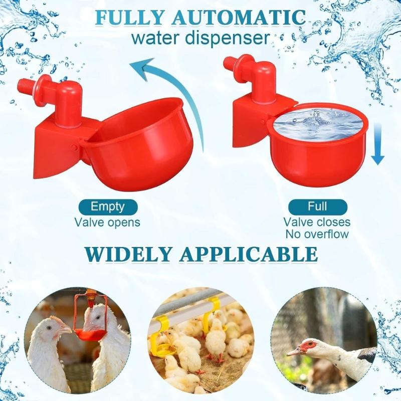 Full Chicken Watering System With 16 Cups Stable Construction And Easy Assembly For Poultry