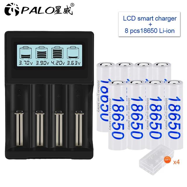 PALO Оригинальный 3,7 В 18650 аккумулятор 3200 мАч NCR18650 литий-ионный аккумулятор 17A для фонарика электрический игрушечный дрон аккумулятор