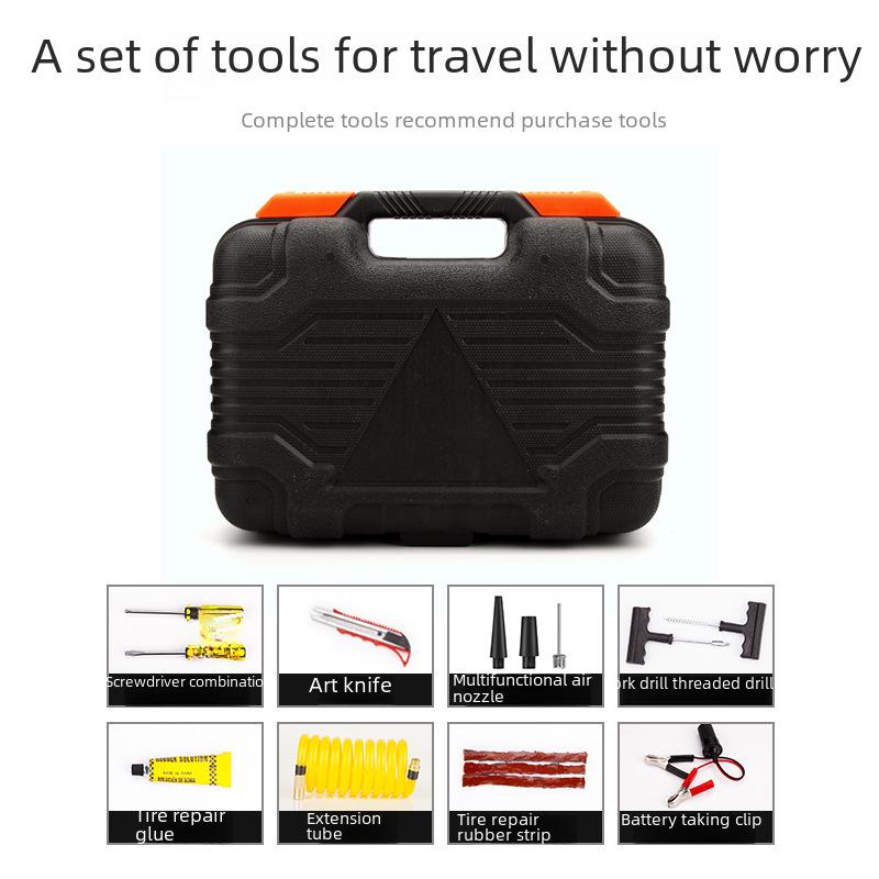 Двухцилиндровый мини портативный 12 В высоковольтный металлический автомобильный воздушный насос