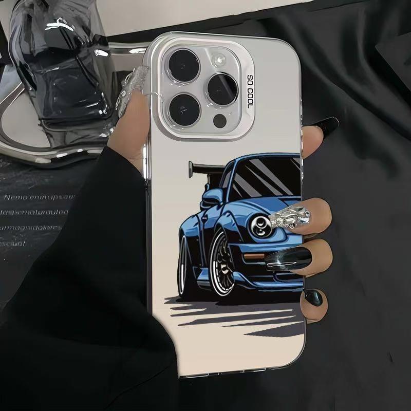 Новый анимированный спортивный автомобиль подходит для чехла на мобильный телефон iphone16 Apple 15promax/1413pro12 Европа и Америка