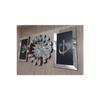 3-piece Wall Clock Roman Numeral 3d Piano Model Mirrored Plexi Silver Elif Vav
