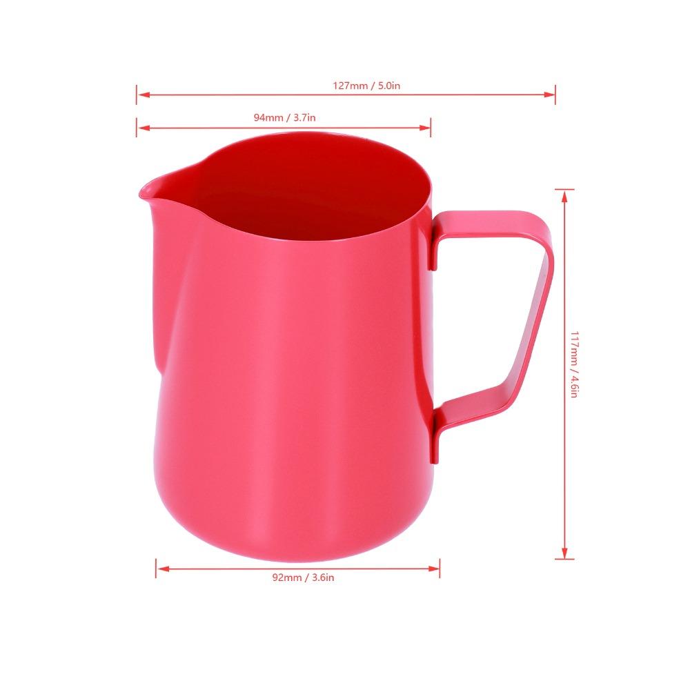 600ml Capacity Milk Frothing Jug Pointed Spout Stainless Steel Frothing Pitcher Latte Art