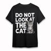 Женская классическая футболка Не смотри на кота Полосатый графический оверсайз ти США