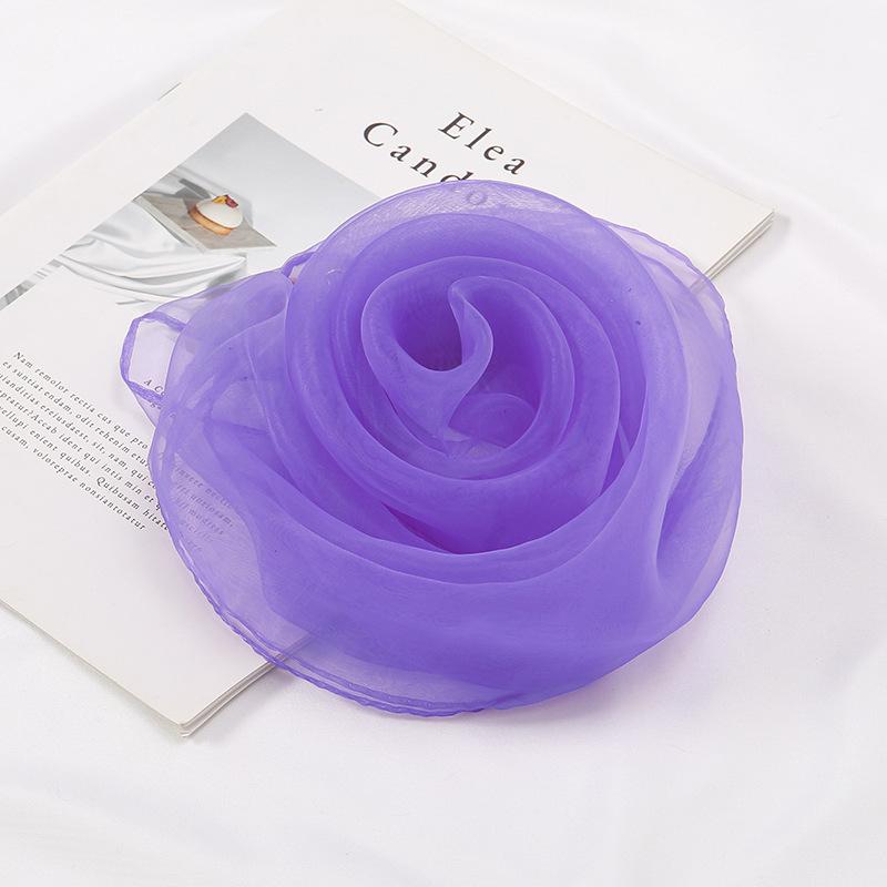 Performing Dance Scarves Square Scarves Music Teaching Aids Candy Colored Solid Color Scarves