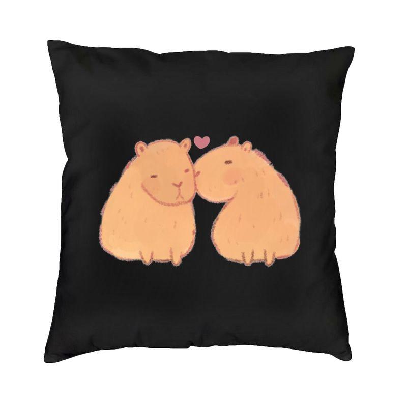 Nordic Don'T Worry Be Capy Cute Capybara Sofa Cushion Cover Soft Animal Pillow Case Home Decor Pillowcase