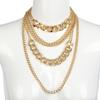 Vintage Exaggerated  Collar Statement Multi-layer Pendant Necklace Punk Choker Thick Curb Chain