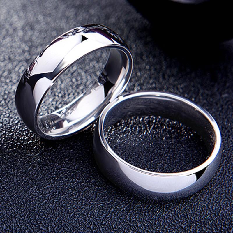 Temperature Niche Titanium Steel Ring Women's Circle Simple Light Face Couple Ring