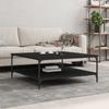 Coffee Table, Black, 100x100x40 Cm, Wood-based Material