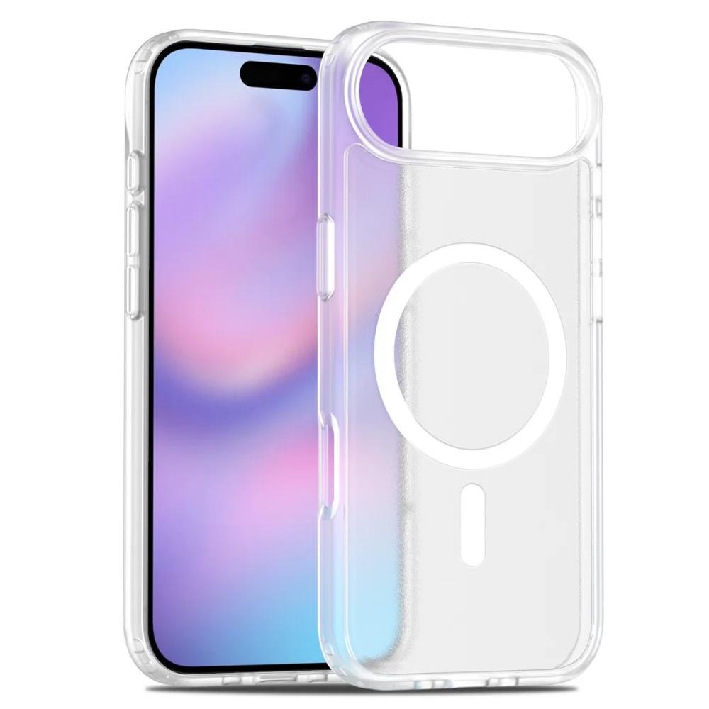 Высококачественный магнитный чехол Magsafe для iPhone 17 Air 16 15 14 13 12 11 Pro Max Plus SE4 16e с беспроводной зарядкой, прочный чехол-броня