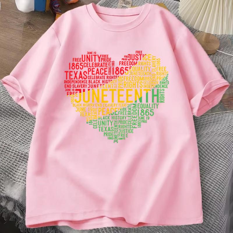 Juneteenth O-neck T Shirt for Women Men Short Sleeve T-shirt Tops Feedom 1865 Juneteenth Tees Gifts Summer Clothing