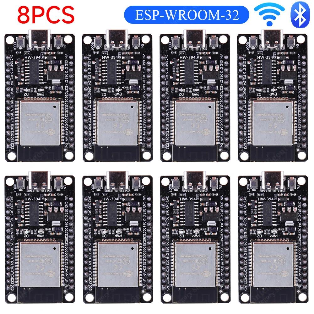 1-10 шт. Плата разработки ESP32 WROOM-32 TYPE-C CH340C/ CP2102 Микромодули WiFi+BT Двухъядерные Беспроводные Модули Сверхнизкого Потребления