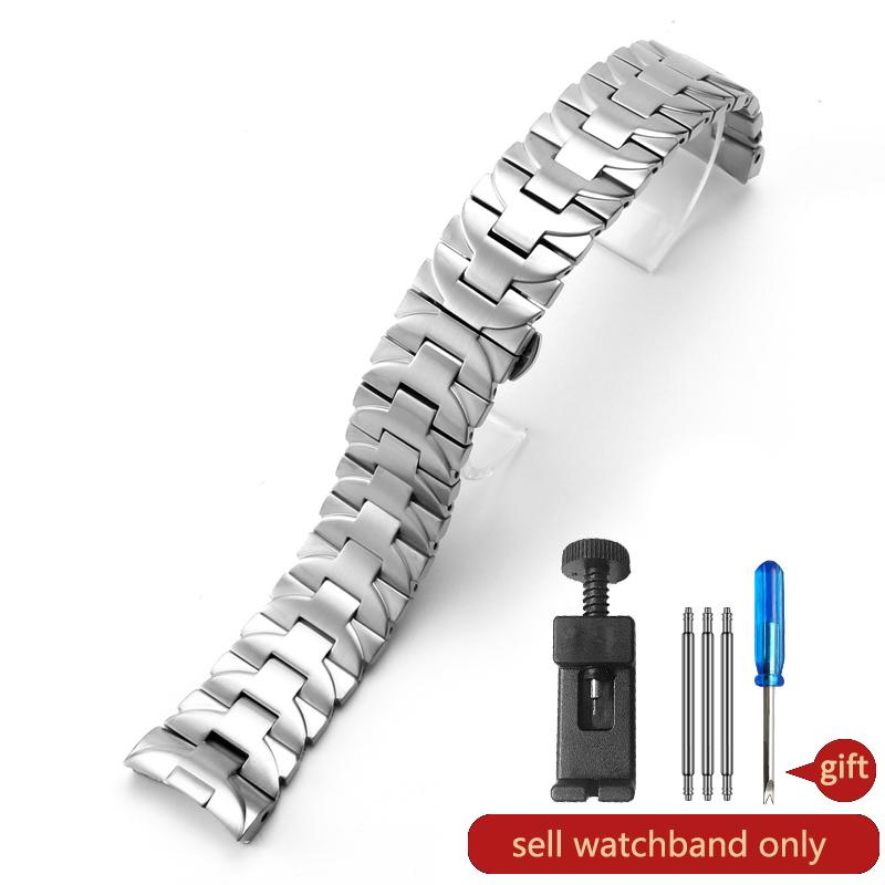 Ремешок для часов из нержавеющей стали 316L для Panerai Pam441 Pam111 Pam01316 Мужской стальной ремешок Аксессуары для часов с дугообразным концом 22 мм 24 мм