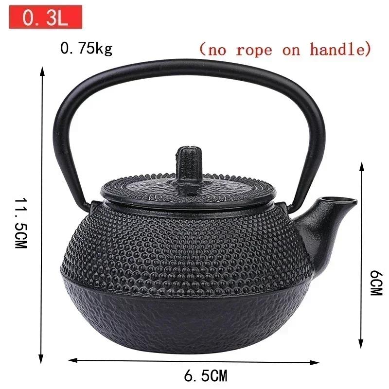 Kitchen Tea Set Japanese Cast Iron Teapot Boiling Kettle Oolong Pu Erh Tea Outdoor Kettle with Filter Teapot Home Bar Supplies