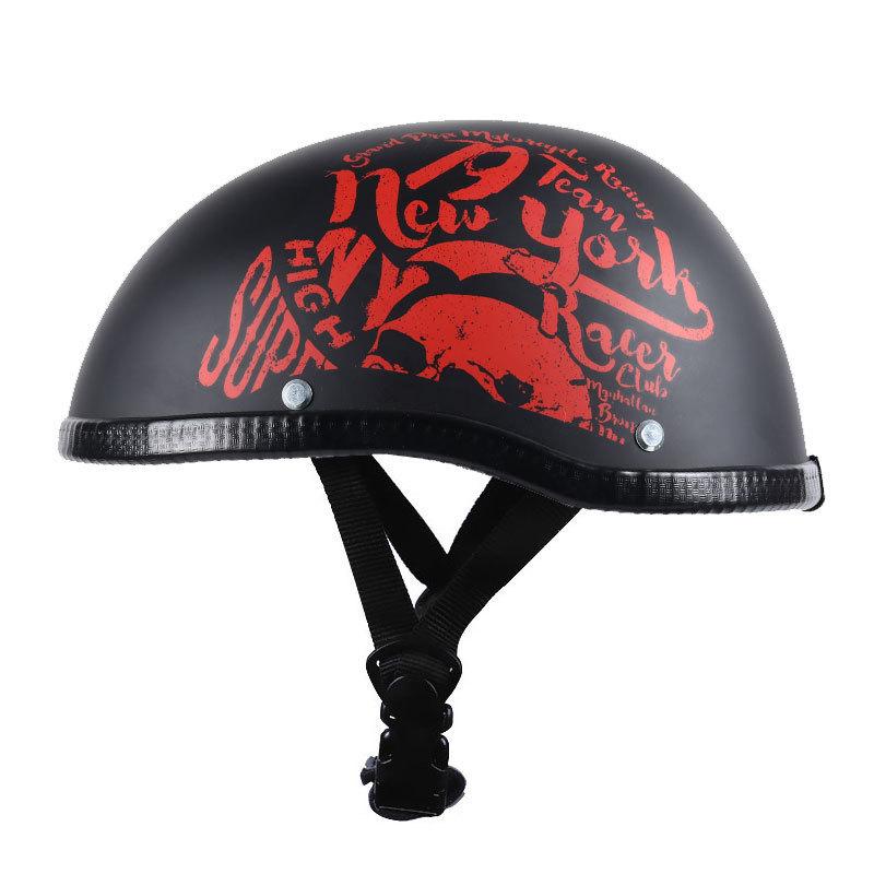 Мотоциклетный шлем мужской летний полушлем ретро-шлем для защиты головы женский шлем для электромобиля локомотивная защитная шапка