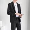 Casual Western-style Men's Suit Jacket + Lightweight Loose Business Trousers Slim Career Two-piece Set