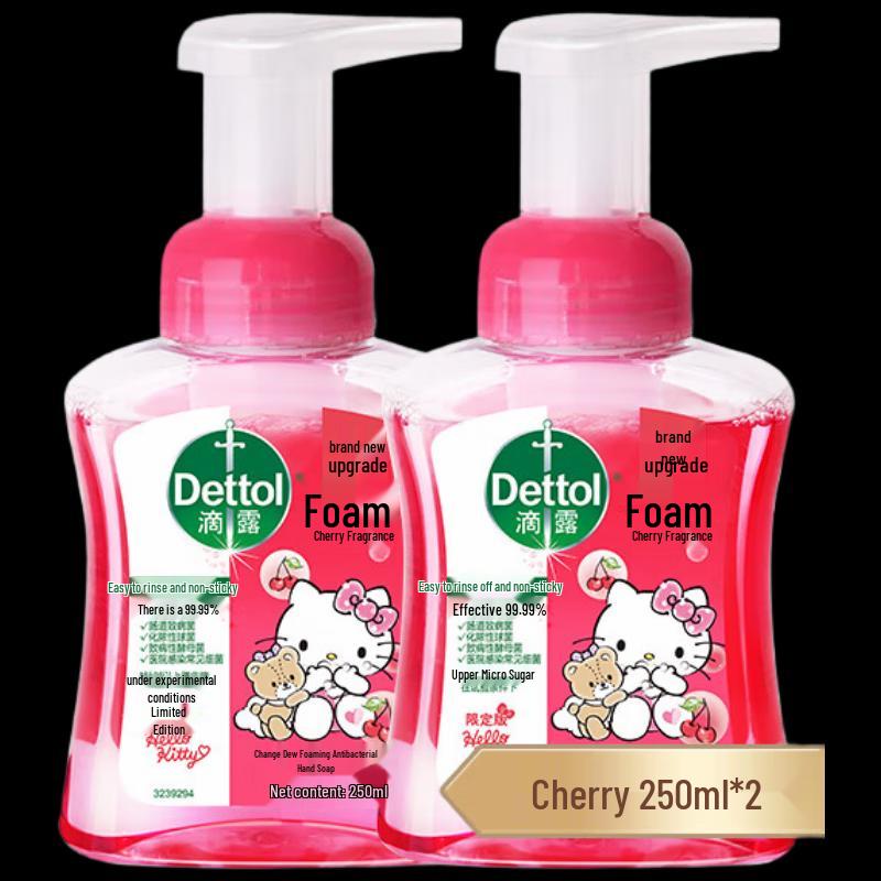 Dettol Антибактериальная пенка для мытья рук Kids - Аромат вишни, двойная упаковка